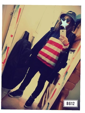 「STUSSY（ステューシー）のアイテム（その他アウター）」を使った、katunさん（レディース・148cm）の春コーディネート