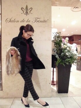 Salon de la Trinite'恵比寿店スタッフさん（レディース・157cm）の冬コーディネート