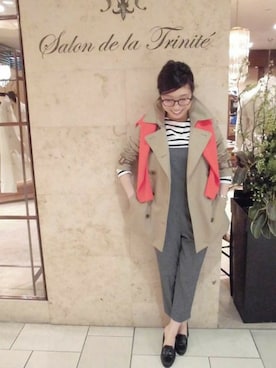 「Salon de la Trinite'/D'issy（サロン デュ ラ トリニーテ/ディッシー）のアイテム」を使った、Salon de la Trinite'恵比寿店スタッフさん（レディース・157cm）の春コーディネート