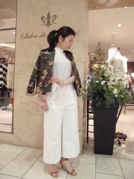Salon de la Trinite'恵比寿店スタッフさん（レディース・157cm）の春コーディネート