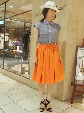 「pense'e（パンセ）のアイテム」を使った、Salon de la Trinite'恵比寿店スタッフさん（レディース・157cm）の春コーディネート