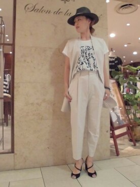 「Salon de la Trinite'/D'issy（サロン デュ ラ トリニーテ/ディッシー）のアイテム」を使った、Salon de la Trinite'恵比寿店スタッフさん（レディース・157cm）の春コーディネート