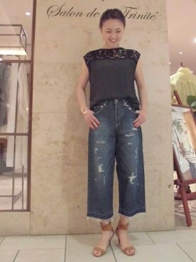 Salon de la Trinite'恵比寿店スタッフさん（レディース・157cm）の春コーディネート