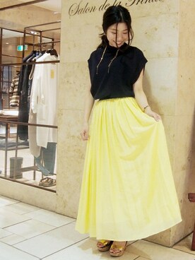 Salon de la Trinite'恵比寿店スタッフさん（レディース・157cm）の春コーディネート