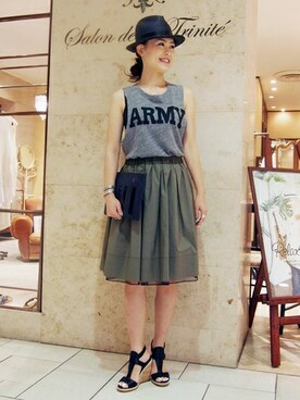 Salon de la Trinite'恵比寿店スタッフさん（レディース・157cm）の春コーディネート