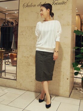 Salon de la Trinite'恵比寿店スタッフさん（レディース・157cm）の夏コーディネート