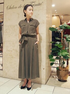 「pense'e（パンセ）のアイテム」を使った、Salon de la Trinite'恵比寿店スタッフさん（レディース・157cm）の夏コーディネート