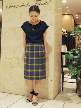 「pense'e（パンセ）のアイテム」を使った、Salon de la Trinite'恵比寿店スタッフさん（レディース・157cm）の夏コーディネート