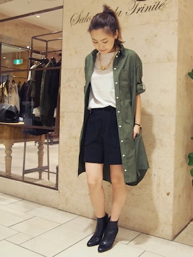 「pense'e（パンセ）のアイテム」を使った、Salon de la Trinite'恵比寿店スタッフさん（レディース・157cm）の夏コーディネート