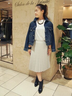 Salon de la Trinite'恵比寿店スタッフさん（レディース・157cm）の夏コーディネート