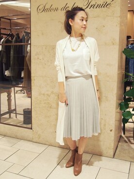 「pense'e（パンセ）のアイテム」を使った、Salon de la Trinite'恵比寿店スタッフさん（レディース・157cm）の夏コーディネート