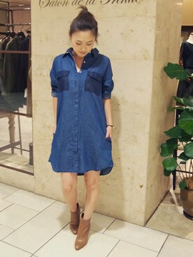 「pense'e（パンセ）のアイテム」を使った、Salon de la Trinite'恵比寿店スタッフさん（レディース・157cm）の夏コーディネート