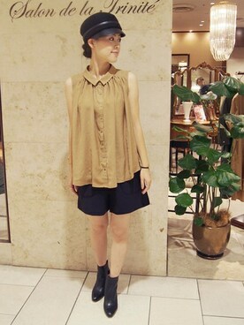 「pense'e（パンセ）のアイテム」を使った、Salon de la Trinite'恵比寿店スタッフさん（レディース・157cm）の秋コーディネート