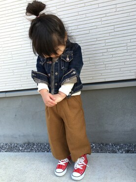 「ドラフトGAP」｜「アイテム（ジャケット/アウター）」を使った、marokoさん（キッズ・90cm）の冬コーディネート