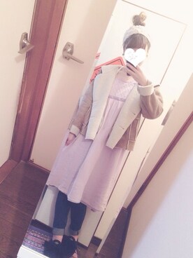 「バレンタインデートスタイル」｜「アイテム（その他アウター）」を使った、こんちゃんさん（レディース・160cm）の冬コーディネート