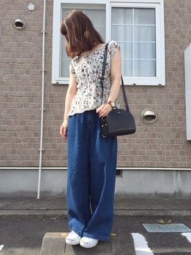 「CONVERSE（コンバース）のCONVERSE コンバース ジャック パーセル / JACK PURCEL（スニーカー）」を使った、こんちゃんさん（レディース・160cm）の夏コーディネート