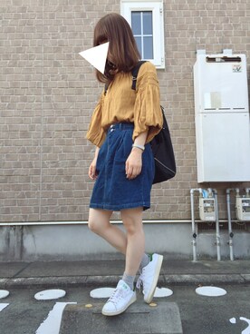 「バルーンスリーブ」｜こんちゃんさん（レディース・160cm）の秋コーディネート