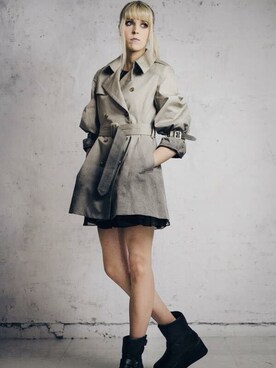 「アイテム（トレンチコート）」を使った、Reiさん（レディース・160cm・20代）の冬コーディネート