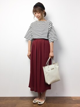 「Raisonne（レゾネ）のアイテム」を使った、tomoyoさん（レディース・159cm）の夏コーディネート