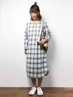 「cache cache（カシュ カシュ）のアイテム（バックパック/リュック）」を使った、tomoyoさん（レディース・159cm）の夏コーディネート