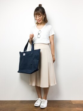 「5441 by sunduck（ゴーヨンヨンイチバイサンダック）のアイテム」を使った、tomoyoさん（レディース・159cm）の夏コーディネート