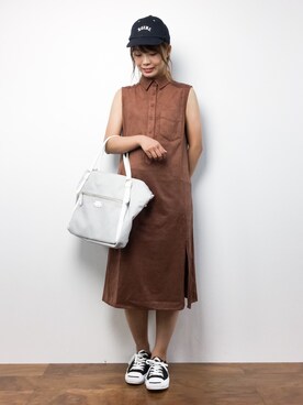 「Via Demizon（ビアデミゾン）のアイテム」を使った、tomoyoさん（レディース・159cm）の夏コーディネート