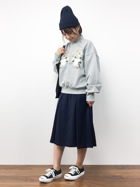 「UNDEFEATED （アンディフィーテッド）のアイテム（バッグ）」を使った、tomoyoさん（レディース・159cm）の秋コーディネート