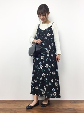 「CLEARIMPRESSION （クリアインプレッション）のアイテム（バッグ）」を使った、tomoyoさん（レディース・159cm）の秋コーディネート