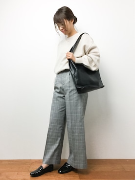 「CLEARIMPRESSION （クリアインプレッション）のアイテム（パンツ）」を使った、tomoyoさん（レディース・159cm）の秋コーディネート