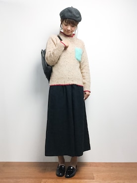 「ベレー帽推奨委員会」｜tomoyoさん（レディース・159cm）の秋コーディネート