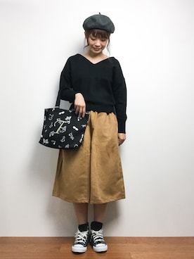 「ベレー帽推奨委員会」｜tomoyoさん（レディース・159cm）の秋コーディネート