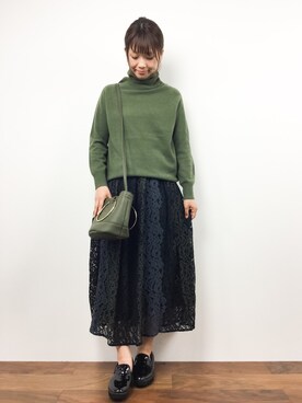 「Factor=（ファクターイコール）のアイテム（バッグ）」を使った、tomoyoさん（レディース・159cm）の秋コーディネート