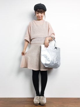 「Honey Salon（ハニーサロン）のアイテム（ワンピース/ドレス）」を使った、tomoyoさん（レディース・159cm）の秋コーディネート