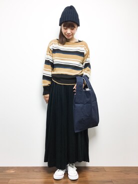 「MASTER&Co（マスターアンドコー）のアイテム（バッグ）」を使った、tomoyoさん（レディース・159cm）の秋コーディネート