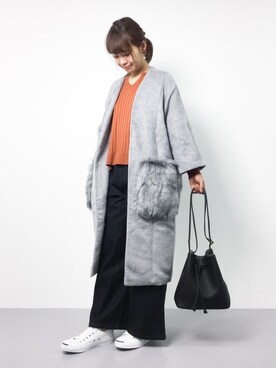 「titivate（ティティベイト）のアイテム（その他アウター）」を使った、tomoyoさん（レディース・159cm）の冬コーディネート