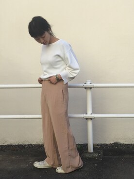 「バルーンスリーブ」｜Yoshida Aoiさん（レディース・155cm）の冬コーディネート