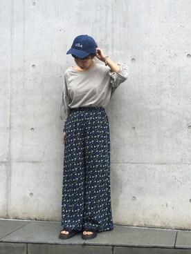 「バルーンスリーブ」｜Yoshida Aoiさん（レディース・155cm）の春コーディネート