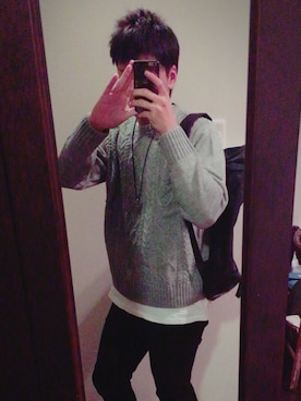 「NESTA（ネスタ）のアイテム」を使った、小林雅哉さん（メンズ・178cm）の秋コーディネート