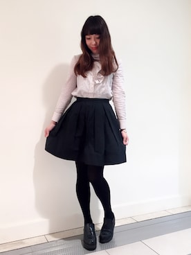 「Yohji Yamamoto（ヨウジヤマモト）のアイテム（その他シューズ）」を使った、Hoさん（レディース・162cm）の秋コーディネート