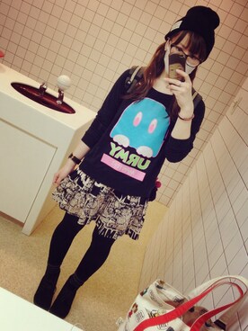 「アイテム（スカート、ベージュ系）」を使った、ふくちゃんさん（レディース・156cm）の春コーディネート