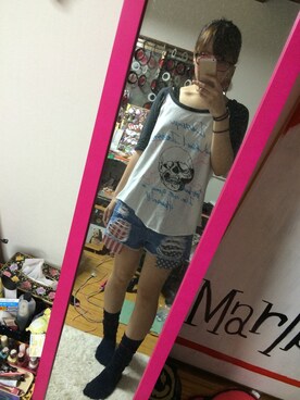 「Forever21のアイテム（その他パンツ、グレー系）」を使った、ふくちゃんさん（レディース・156cm）の秋コーディネート