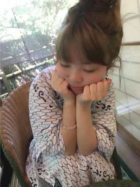 「すっぴん」｜「アイテム（その他）」を使った、おちびさん（レディース・150cm）の夏コーディネート
