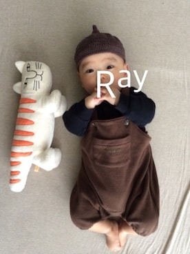「60cm」｜「アイテム（オールインワン・サロペット）」を使った、rayさん（キッズ・60cm）の冬コーディネート