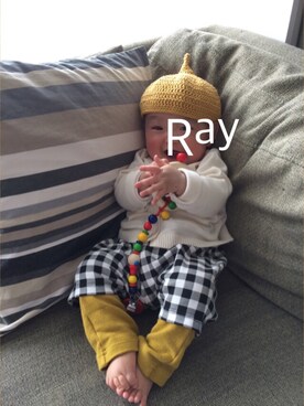 「60cm」｜「アイテム（帽子）」を使った、rayさん（キッズ・60cm）の冬コーディネート