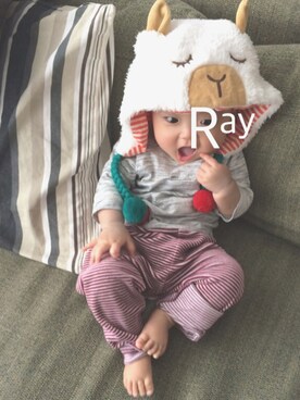 「60cm」｜「アイテム（帽子）」を使った、rayさん（キッズ・60cm）の冬コーディネート