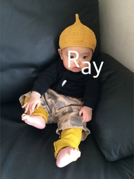 「60cm」｜「アイテム（帽子）」を使った、rayさん（キッズ・60cm）の冬コーディネート