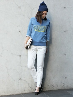 「The DUFFER of ST.GEORGE（ザダファーオブセントジョージ）のアイテム（バッグ）」を使った、keiさん（レディース・159cm）の春コーディネート