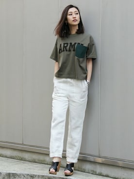 「ビッグTシャツ」｜keiさん（レディース・159cm）の夏コーディネート