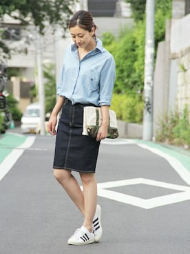 「アイテム（バッグ、ホワイト系）」を使った、keiさん（レディース・159cm）の夏コーディネート