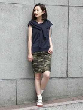 「サンダルに靴下」｜keiさん（レディース・159cm）の夏コーディネート